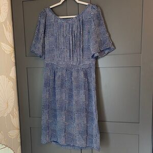 Blue Patterned Women's Dress